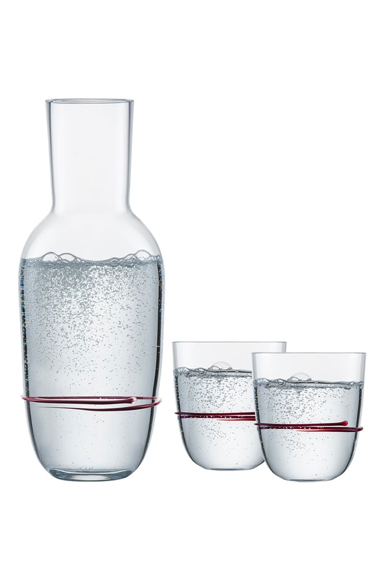 Aura Set Karaf 0,75l + 2xbeker 42 Aubergine — Product photo